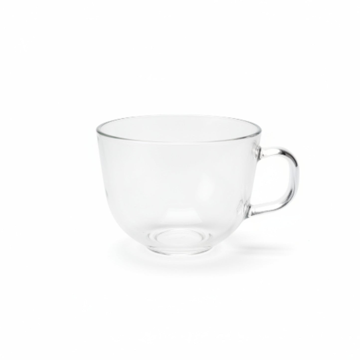 2pc Clear Glass Soup Mugs 450ml – Heat Resistant Handle Bowls for Soup, Noodles & Hot Drinks