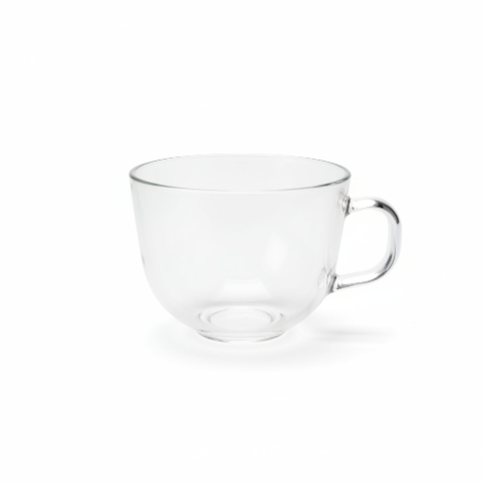 2pc Clear Glass Soup Mugs 450ml – Heat Resistant Handle Bowls for Soup, Noodles & Hot Drinks