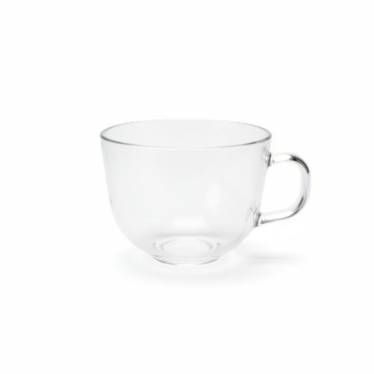 2pc Clear Glass Soup Mugs 450ml – Heat Resistant Handle Bowls for Soup, Noodles & Hot Drinks