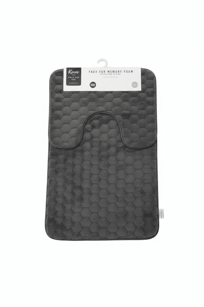 2pc Faux Fur Memory Foam Mats