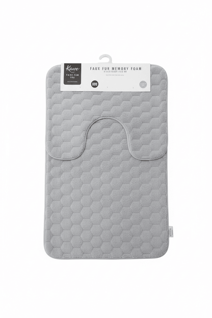 2pc Faux Fur Memory Foam Mats