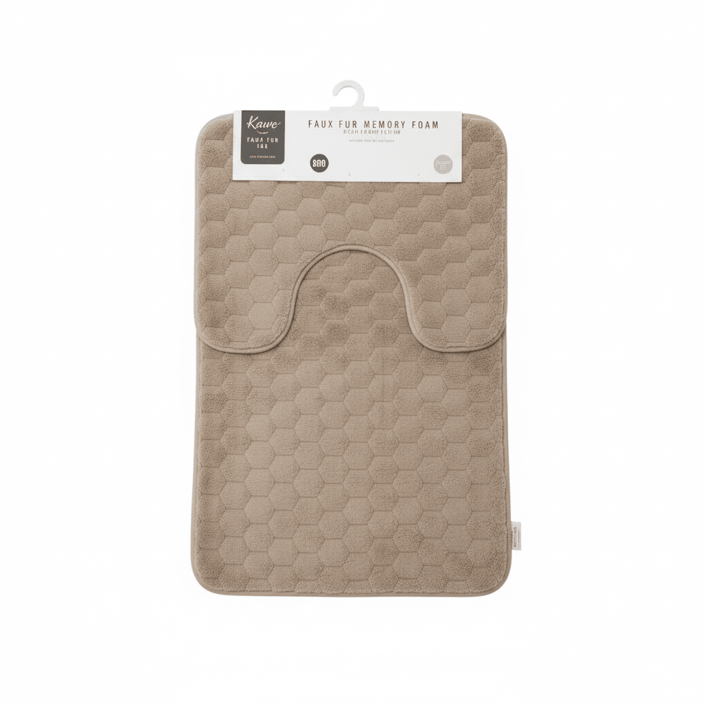 2pc Faux Fur Memory Foam Mats