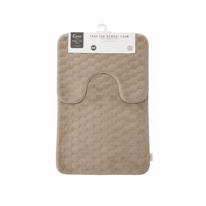 2pc Faux Fur Memory Foam Mats