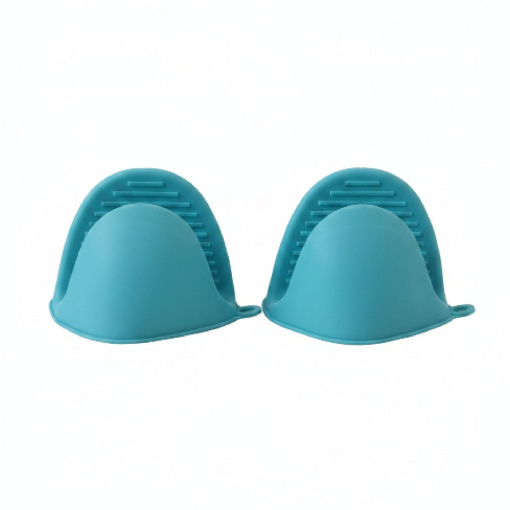 2pc Heat Resistant Silicone Oven Mitts – Non-Slip Kitchen Pot Holder Gloves - Blue