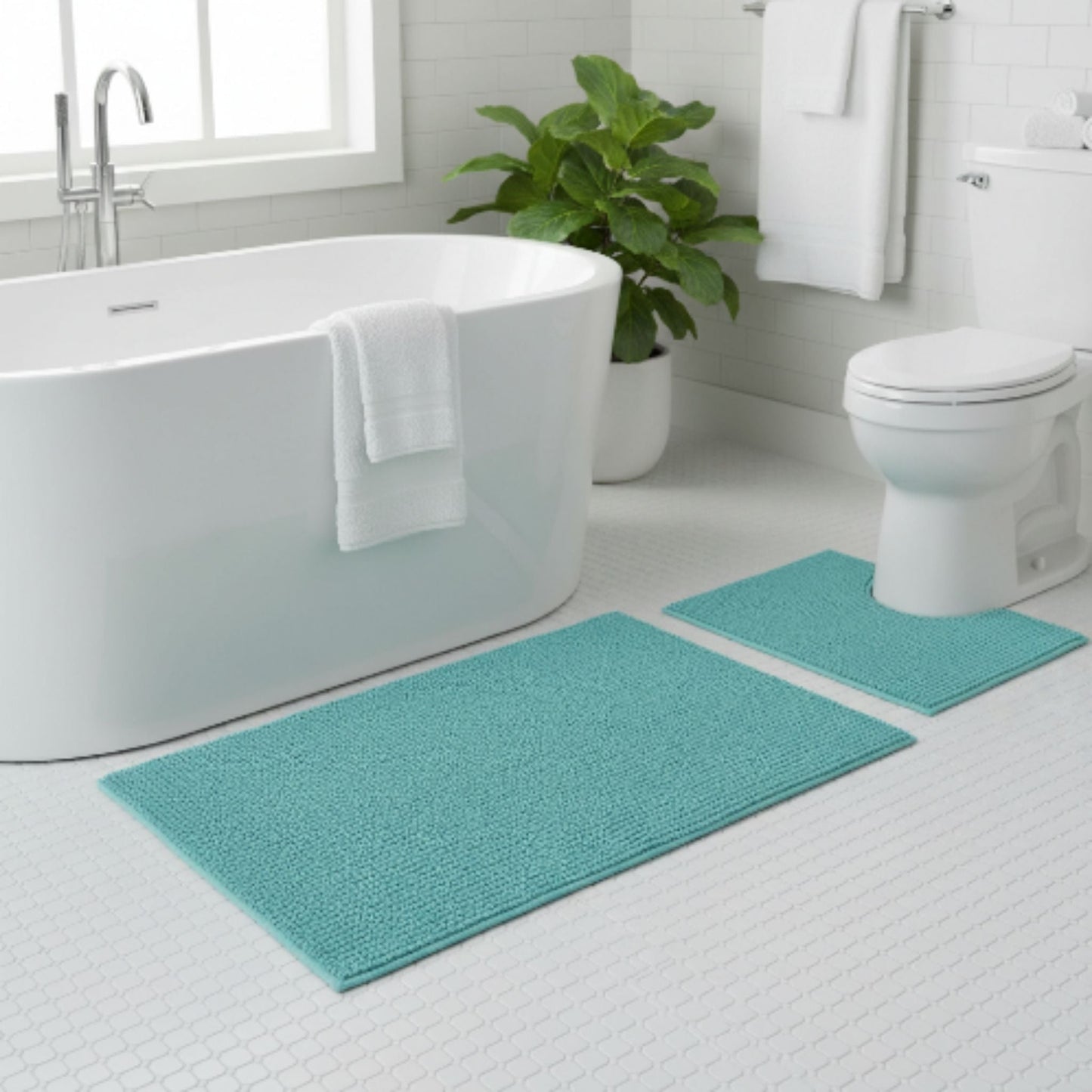 2pc Micro Chenille Bath Mats