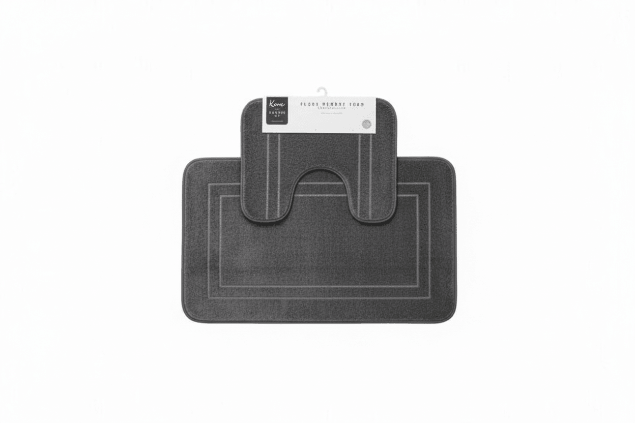 2pc Plush Memory Foam Bath Mat