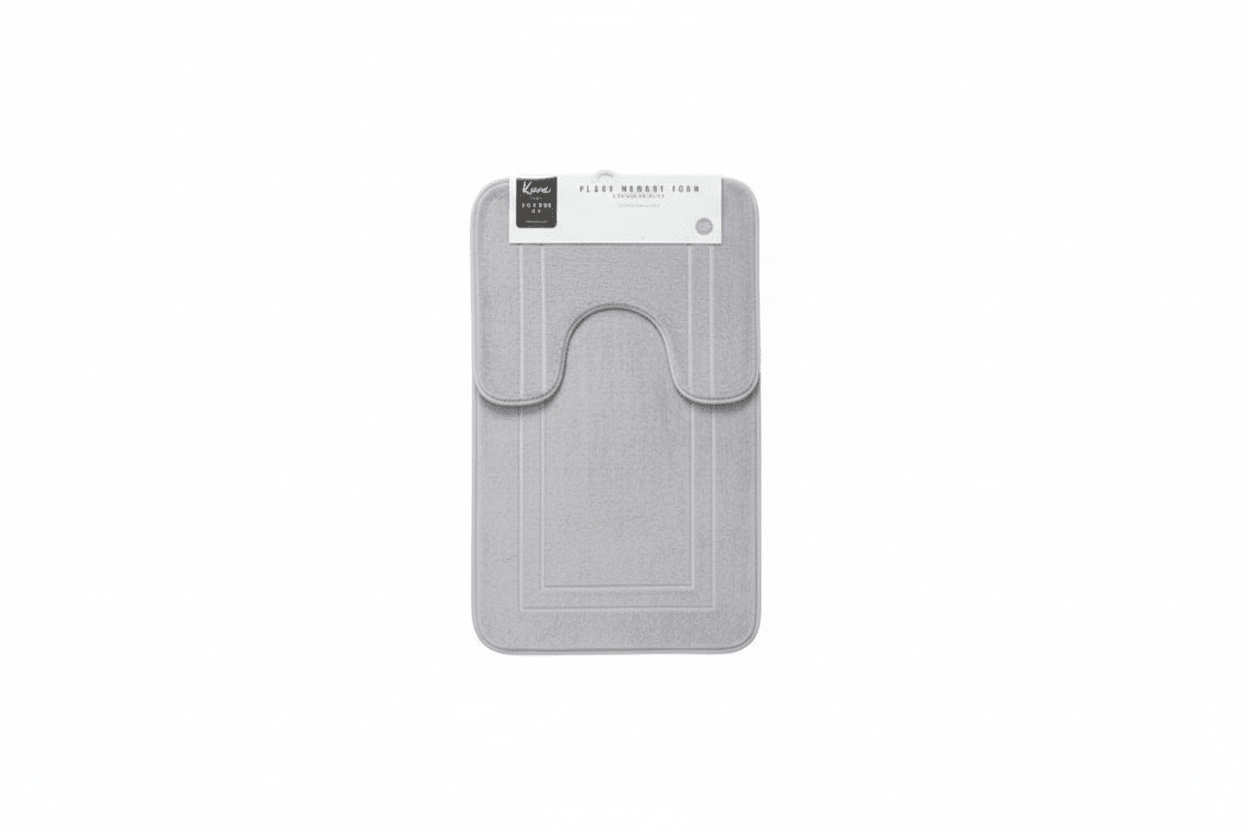 2pc Plush Memory Foam Bath Mat