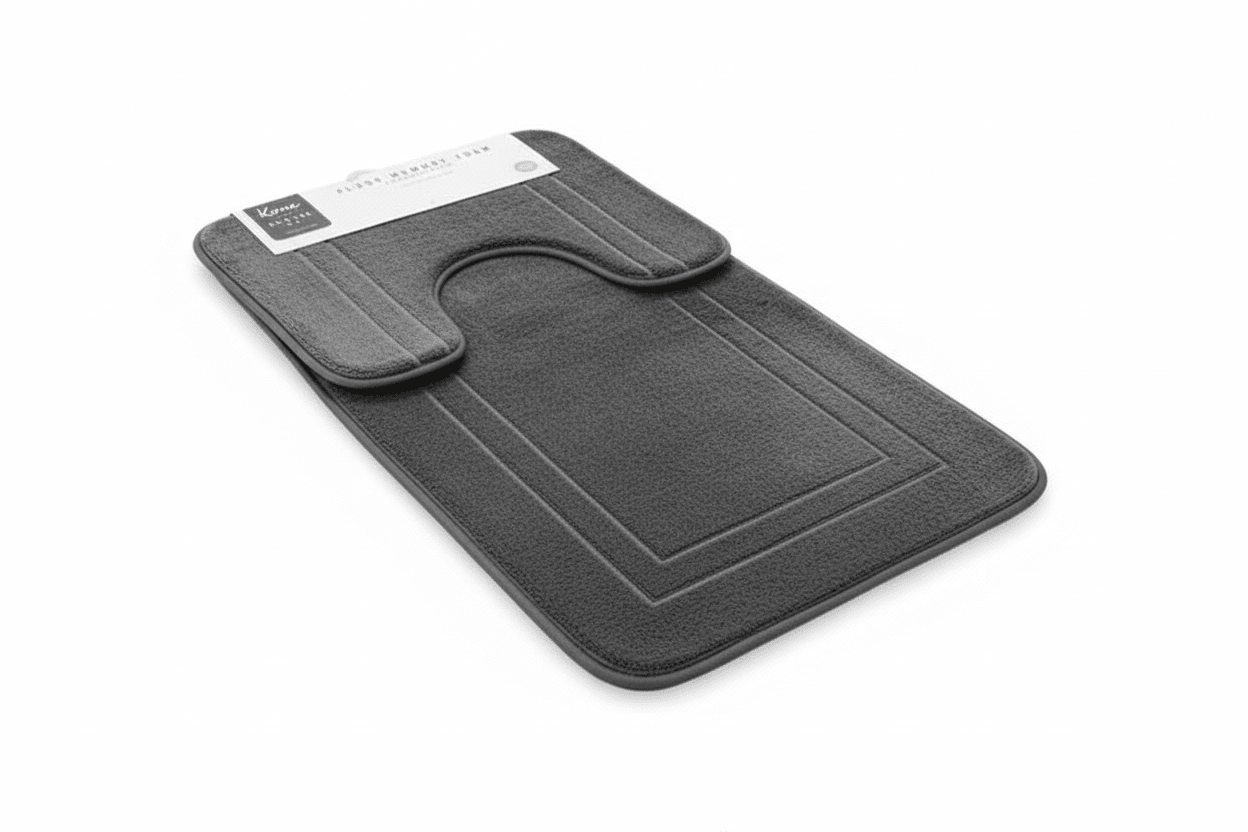 2pc Plush Memory Foam Bath Mat