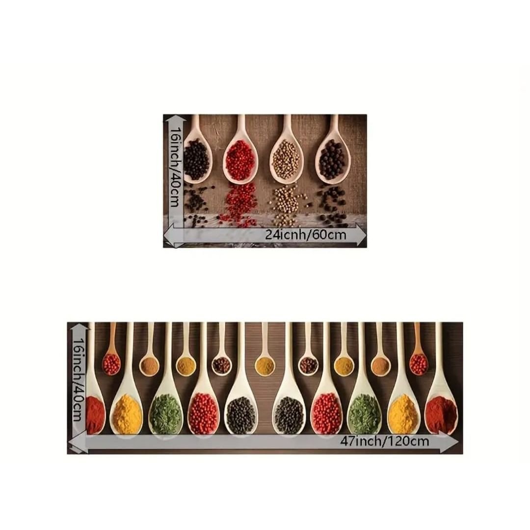 2pc Rubber Kitchen Mat