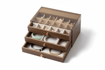 3 Layer Wood Grain Jewlery Box