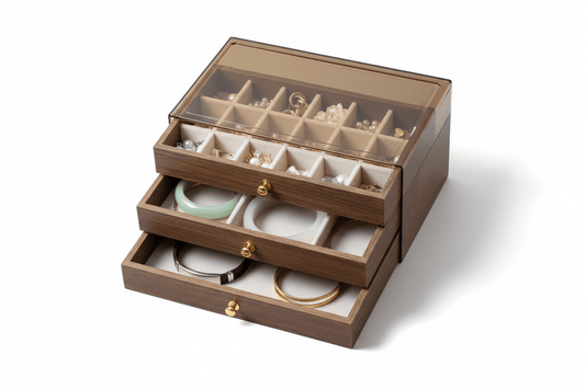 3 Layer Wood Grain Jewlery Box