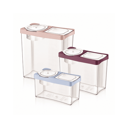 3 Piece Bager Calista Dry Food Box Set – 2L, 3L & 4L Airtight Storage Containers