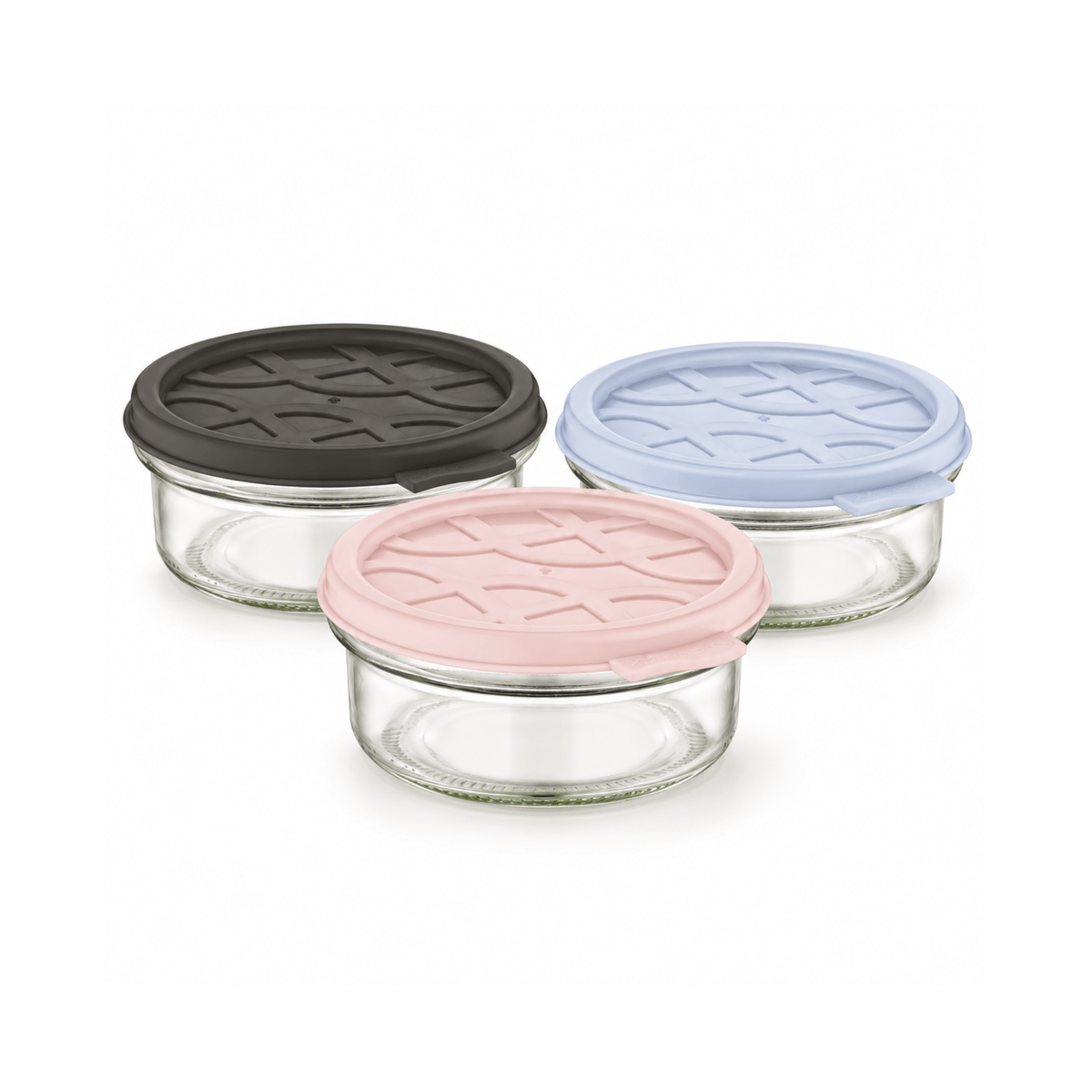 3 Piece Bager Smart Glass Bowl Set – 425ml Each with Airtight Lids