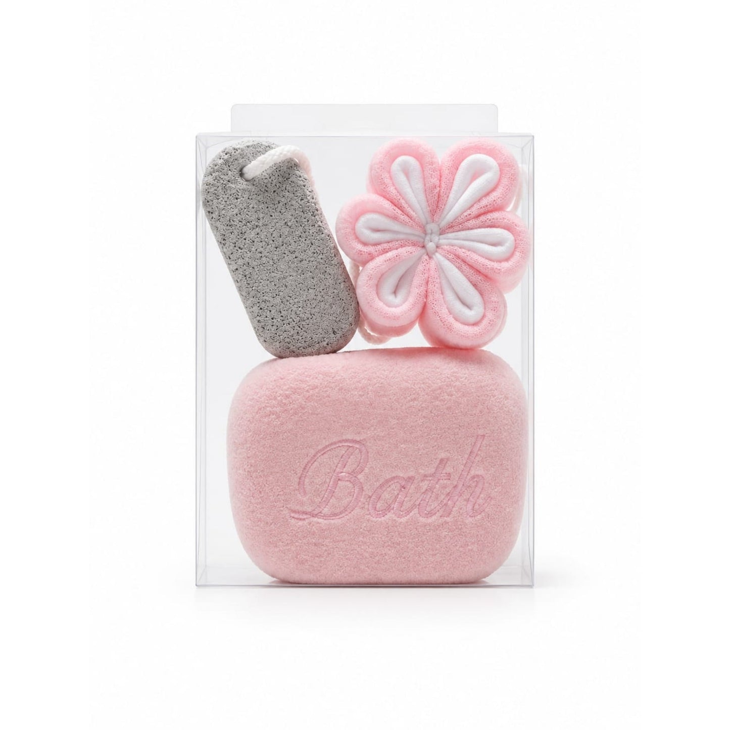 3 Piece Bath & Body Exfoliating Gift Set – Flower Loofah, Body Scrubber & Bath Sponge for Gentle Body Cleansing & Exfoliation