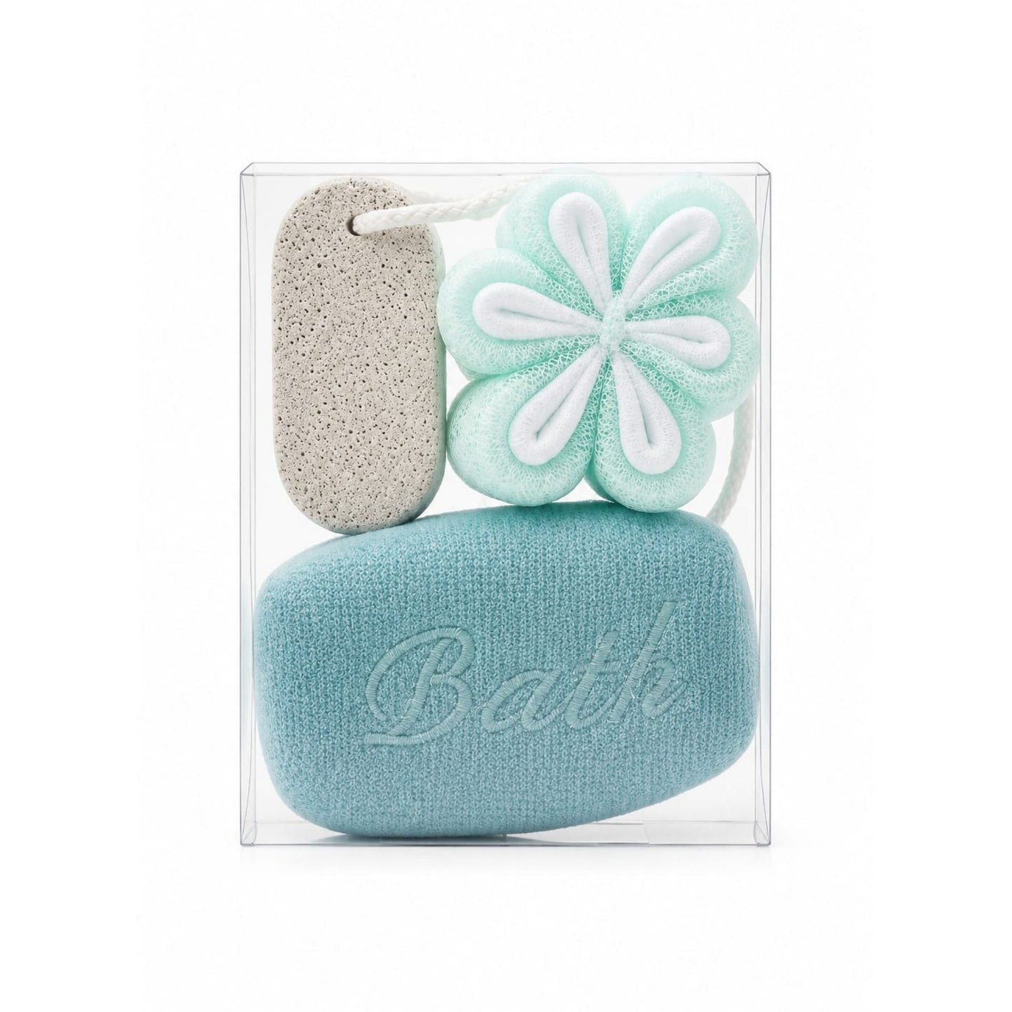 3 Piece Bath & Body Exfoliating Gift Set – Flower Loofah, Body Scrubber & Bath Sponge for Gentle Body Cleansing & Exfoliation