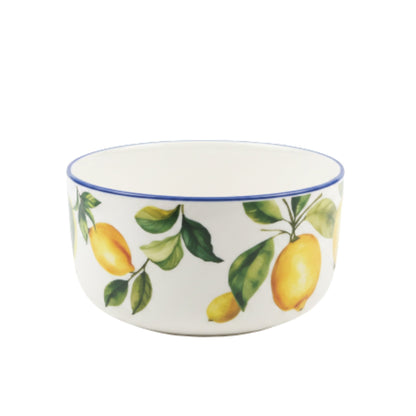 3-Piece Lemon Ceramic Serving Bowl Set – Decorative Multi-Purpose Kitchen & Dining Bowls