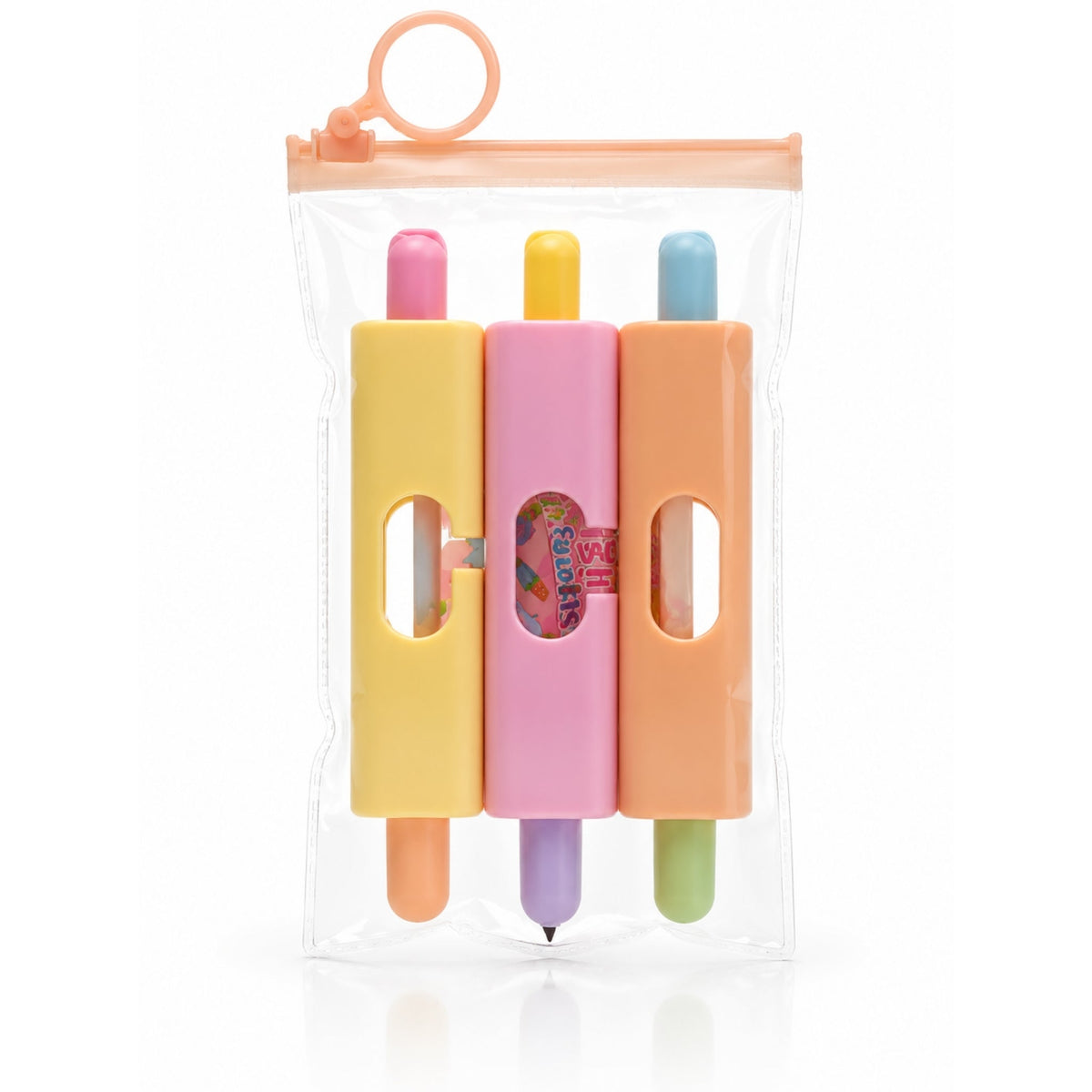3 Piece Magic Interlocking Highlighter – Stackable Colour Marker Set with Interlocking Design – Assorted Colours