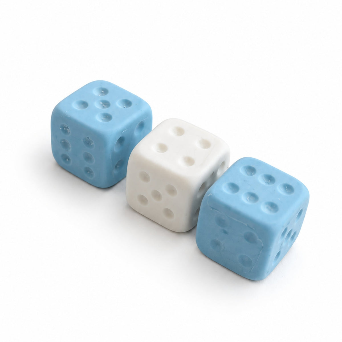 3 Piece Mini Dice Eraser Set – Cute Novelty Stationery Erasers – Dice Design