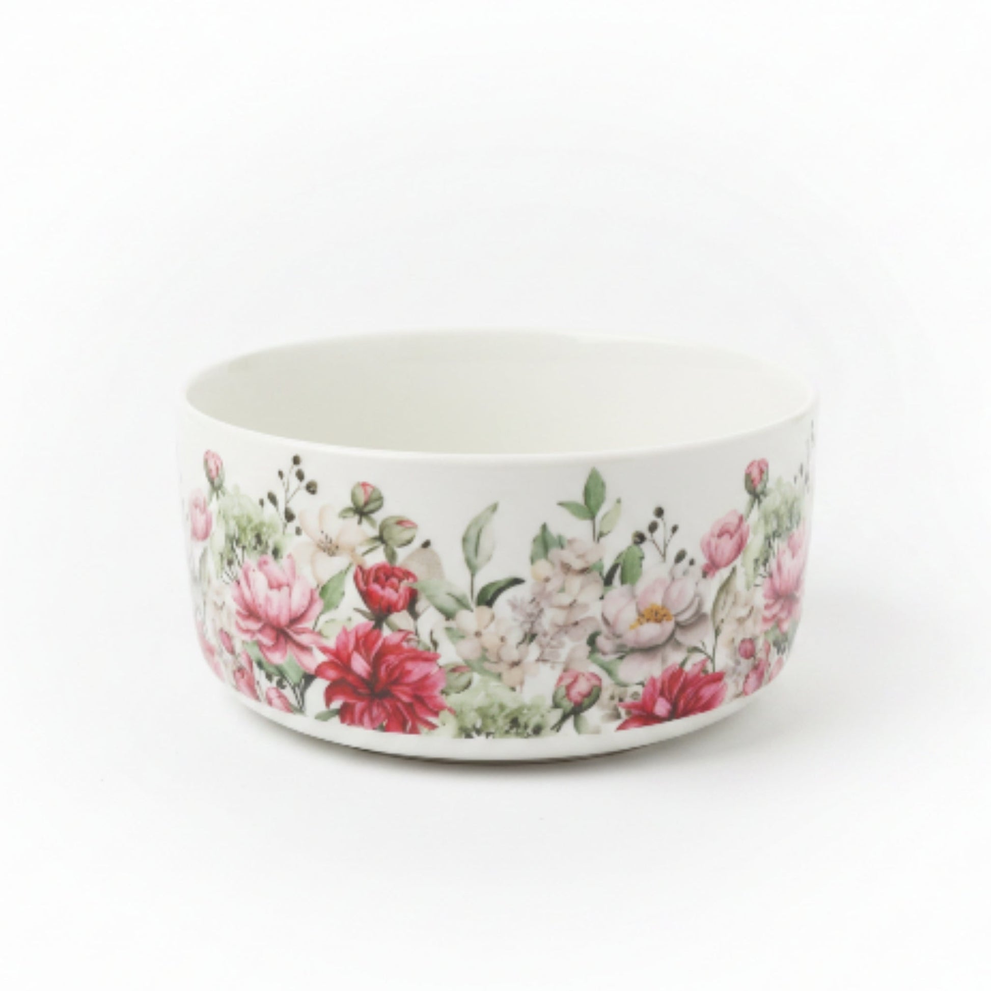 3-Piece Pink Flower Ceramic Serving Bowl Set – Decorative Multi-Purpose Kitchen & Dining Bowls