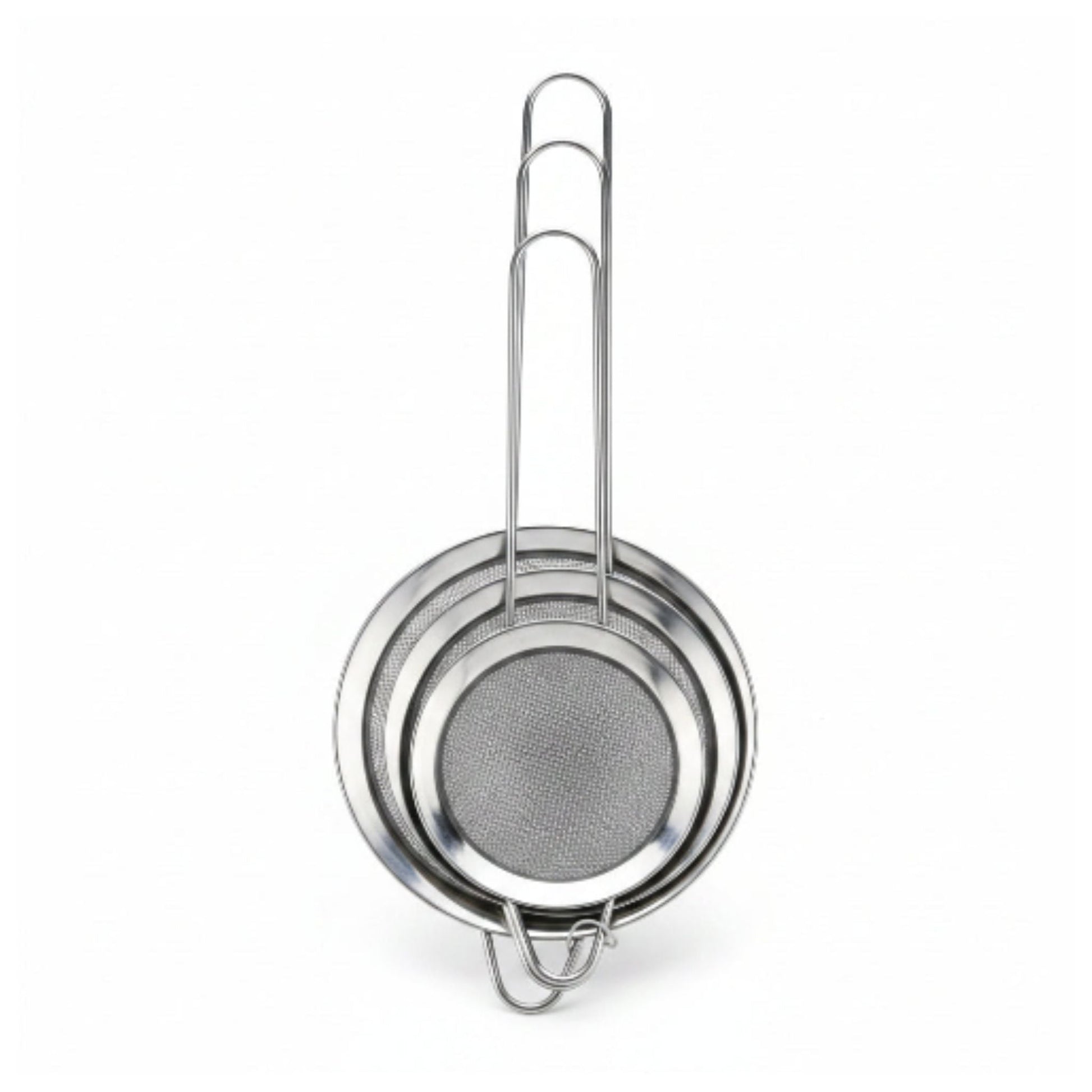 3-Piece Stainless Steel Mesh Sieve Set – Fine Flour Sifter & Kitchen Strainer Set