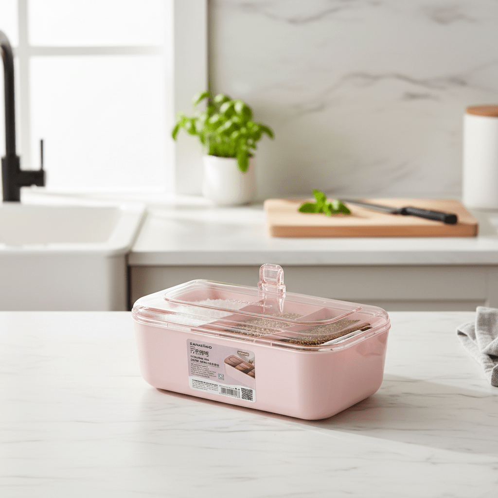 3 Slot Plastic Seasoning Box