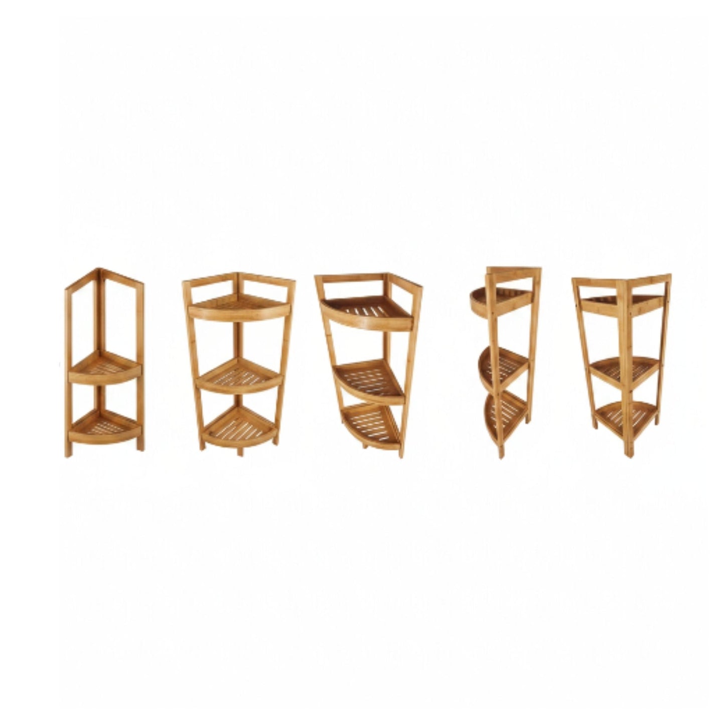 3 Tier Bamboo Corner Storage Rack