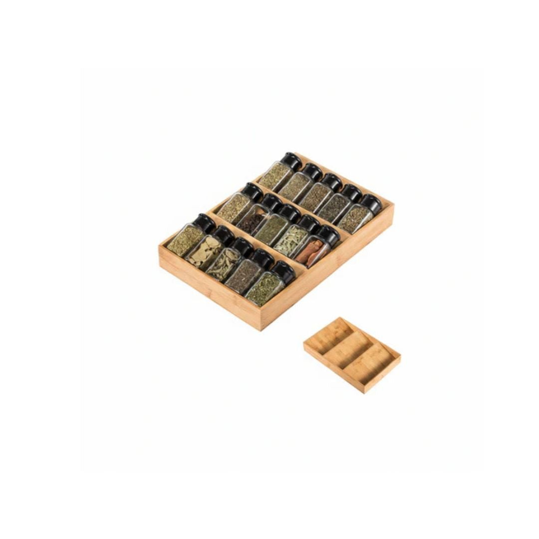 3 Tier Bamboo Spice Drawer Stand