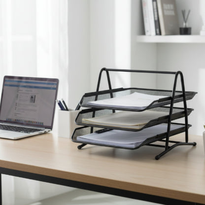 3 Tier Document Tray – Desktop Paper & File Organizer