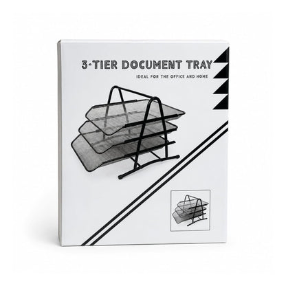 3 Tier Document Tray – Desktop Paper & File Organizer