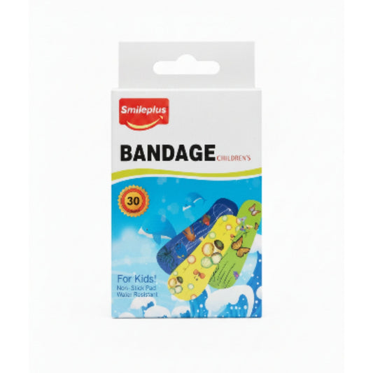 30 Pack Kids Printed Adhesive Bandage - Waterproof Non Stick Plasters