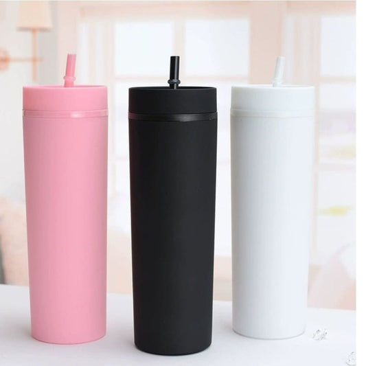 Skinny Travel Cup With Straw