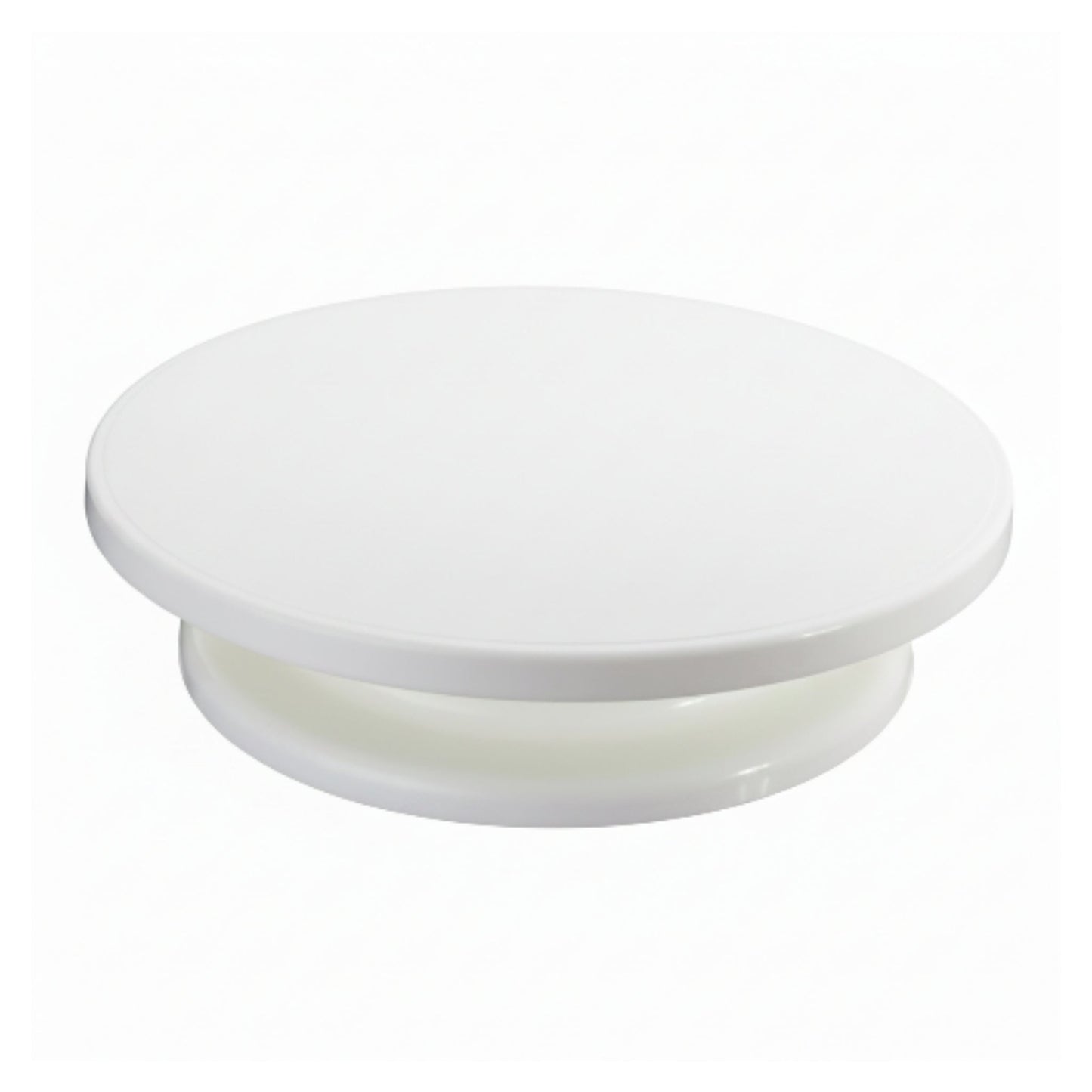360° Plastic Cake Turntable – Rotating Cake Decorating Stand for Baking, Icing & Pastry Decorating On White Background