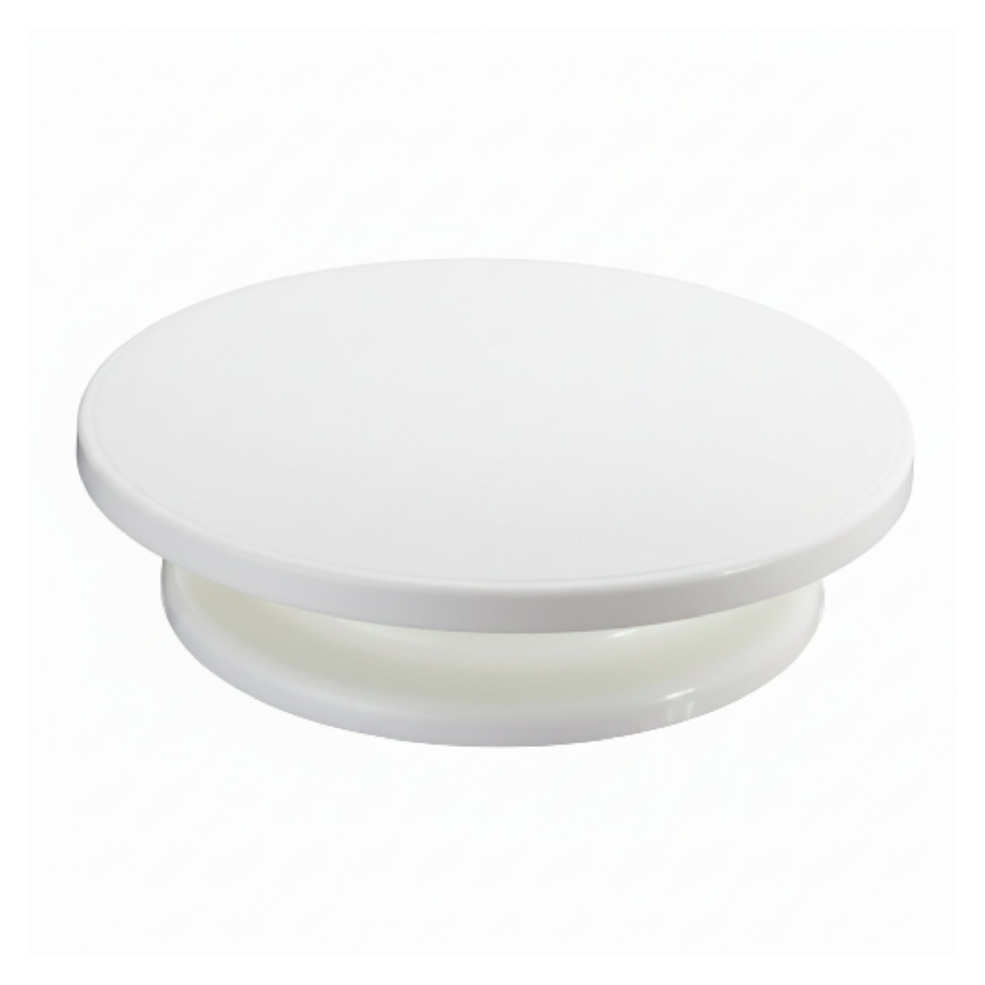 360° Plastic Cake Turntable – Rotating Cake Decorating Stand for Baking, Icing & Pastry Decorating On White Background