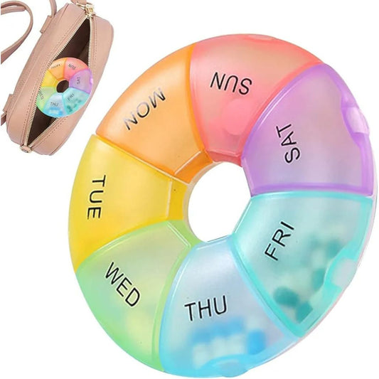 Rainbow Round 7 Day Pill Box