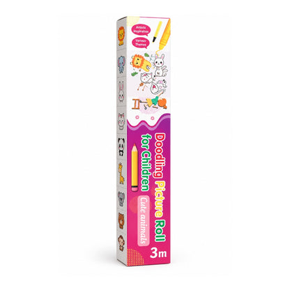 3m Doodling Picture Roll for Children – Colouring Activity Roll with Continuous Design