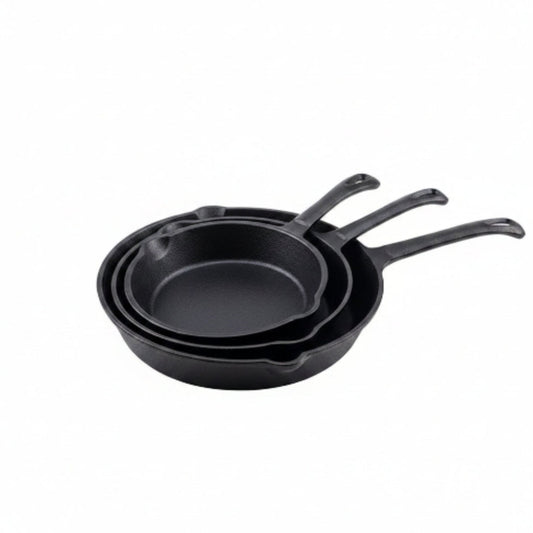 3pc AYI Cast Iron Skillets