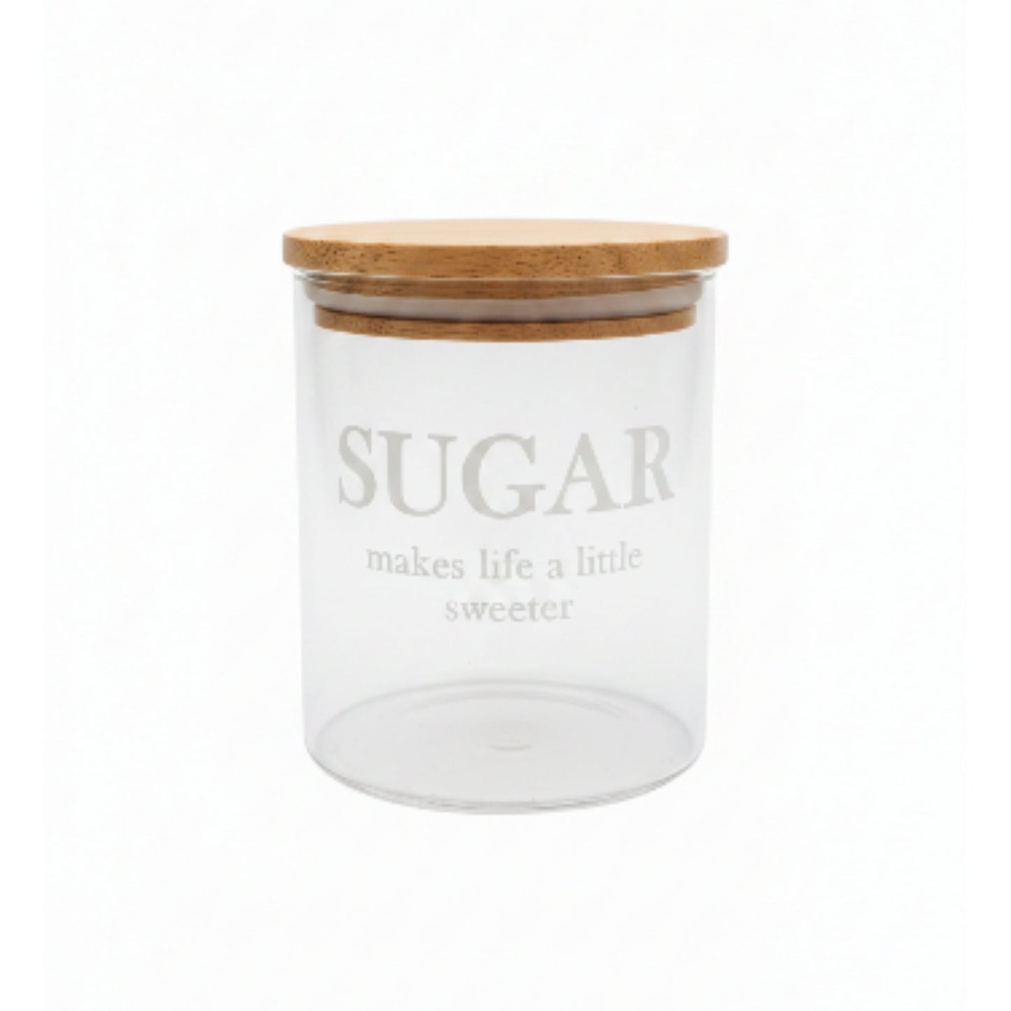 3pc Danny Home Glass Canister Set – Food Storage Jars for Kitchen, Pantry & Countertop Organisation - Black Writing