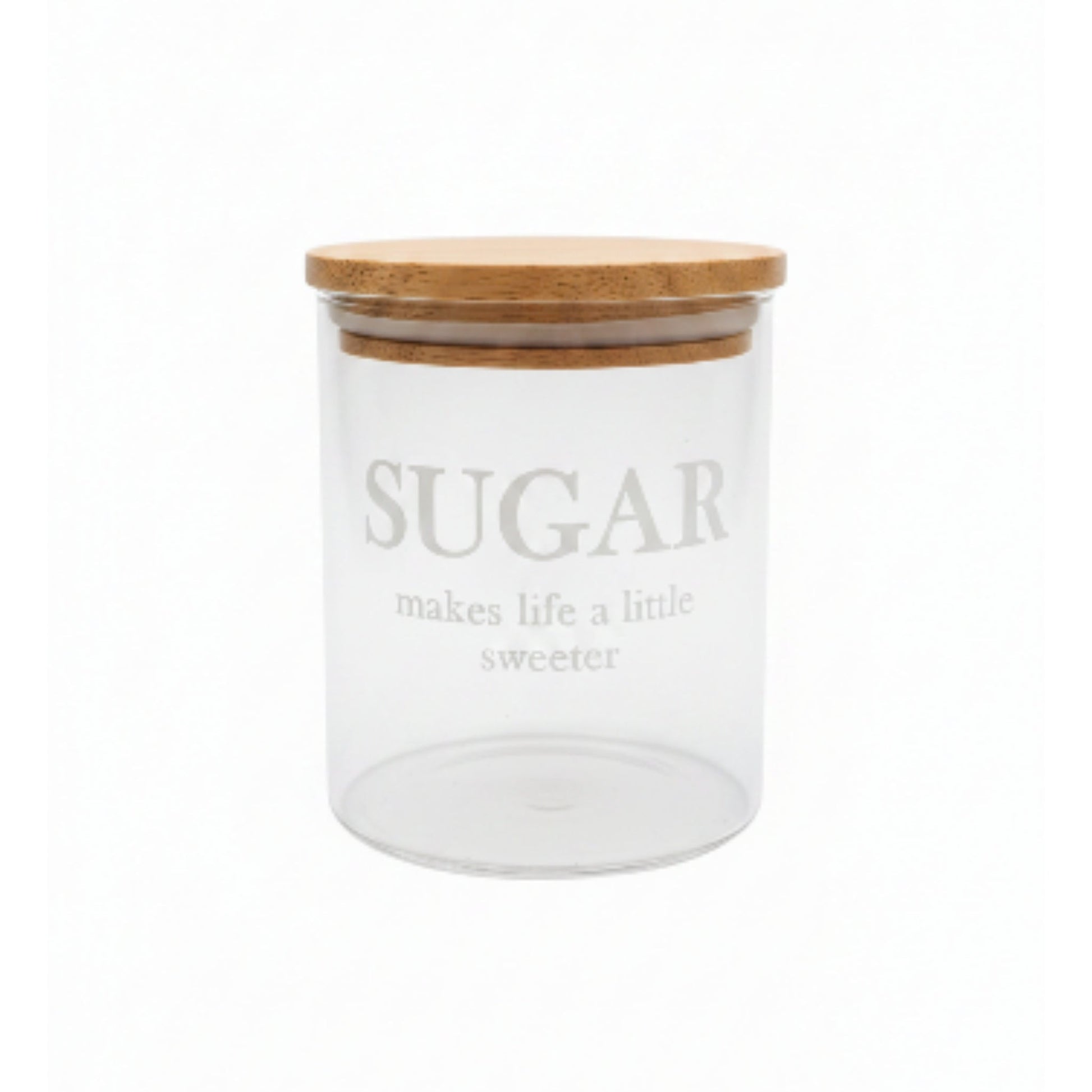 3pc Danny Home Glass Canister Set – Food Storage Jars for Kitchen, Pantry & Countertop Organisation - Black Writing