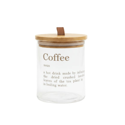 3pc Danny Home Glass Canister Set – Food Storage Jars for Kitchen, Pantry & Countertop Organisation - White Writing