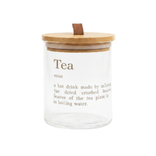 3pc Danny Home Glass Canister Set – Food Storage Jars for Kitchen, Pantry & Countertop Organisation - White Writing