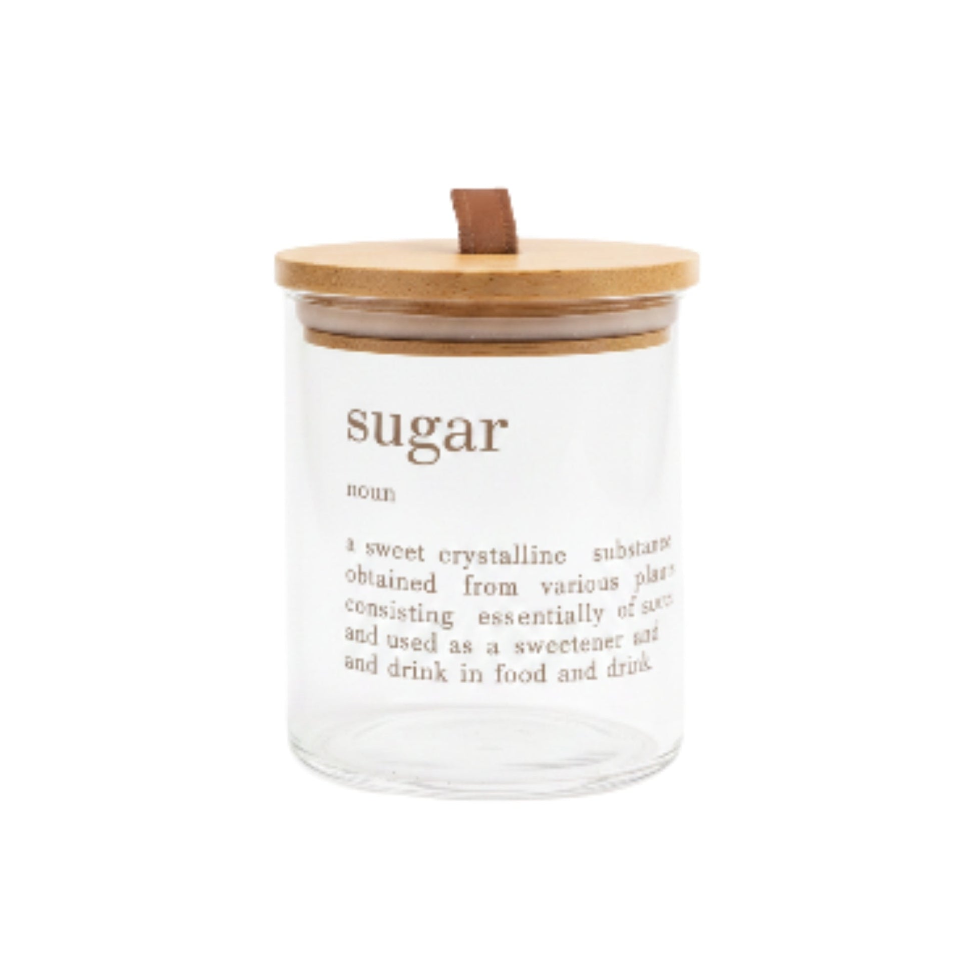 3pc Danny Home Glass Canister Set – Food Storage Jars for Kitchen, Pantry & Countertop Organisation - White Writing