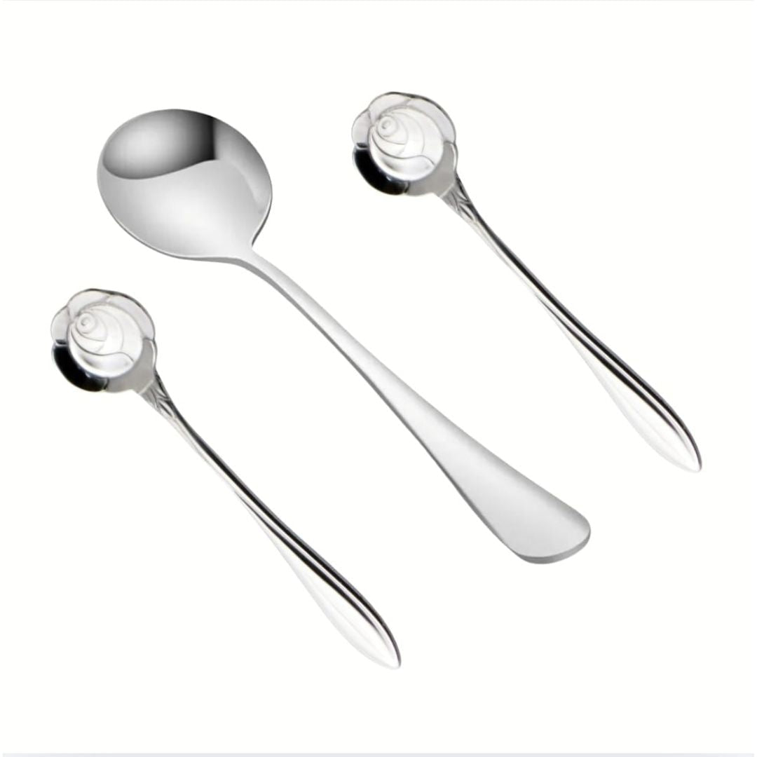 3pc Floral Teaspoon
