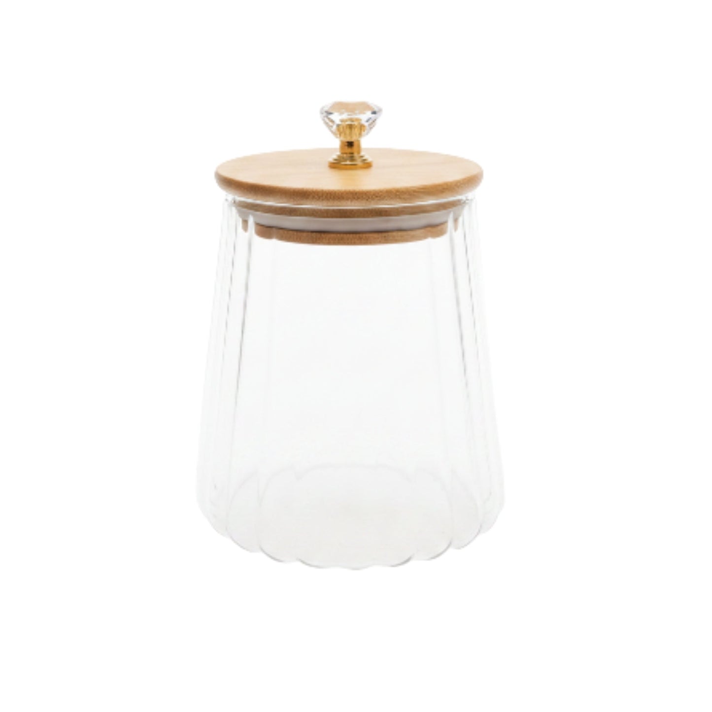 3pc Glass Jar Set on Stand 760ml – Kitchen Storage Jars with Lid for Sugar, Coffee & Snacks