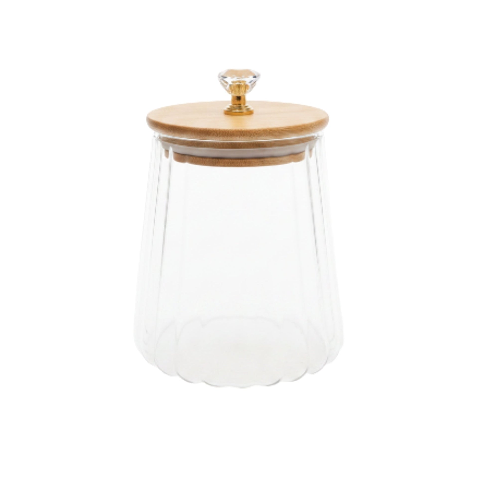 3pc Glass Jar Set on Stand 760ml – Kitchen Storage Jars with Lid for Sugar, Coffee & Snacks