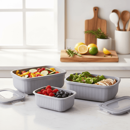 3pc Nesting Bowls With Lid