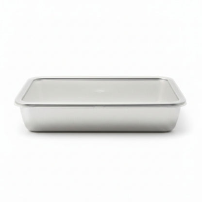3pc Stainless Steel Crisper Box Flat Large