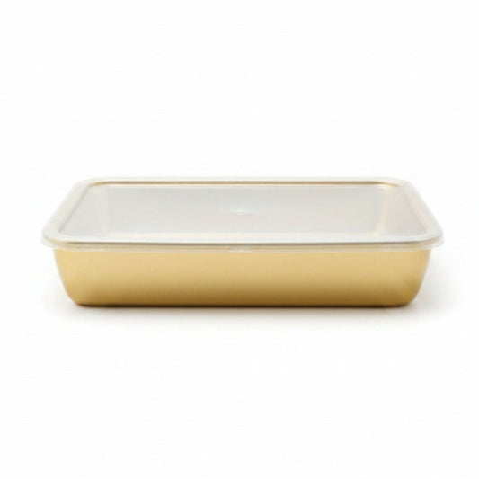 3pc Stainless Steel Crisper Box Flat Large