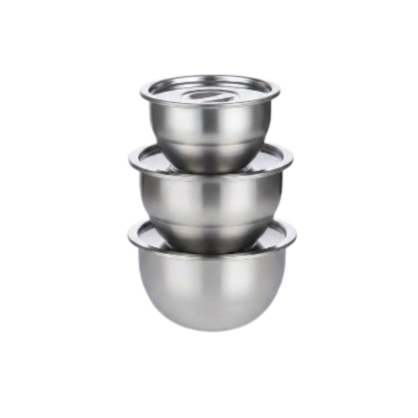 3pc Stainless Steel Steamer Storage With Lid