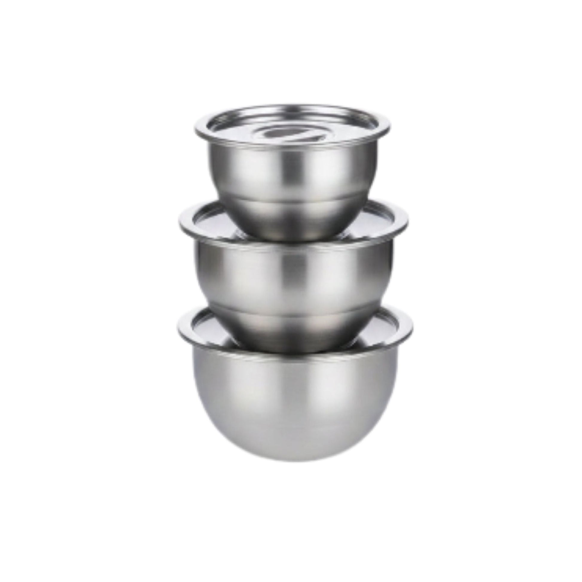 3pc Stainless Steel Steamer Storage With Lid