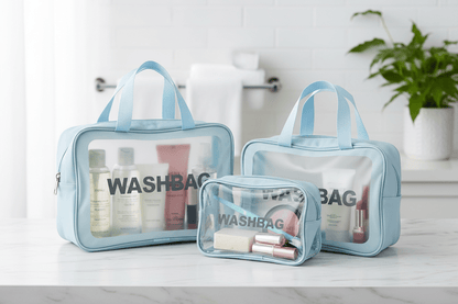 3pc Wash Bag - Blue
